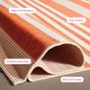 SAFAVIEH Washable Rug Outdoor Courtyard Collection - 7'10" Square, Terracotta & Beige, Non-Shedding & Easy Cleaning, Ideal for Patio, Backyard, Mudroom (CY6062-241) view 3