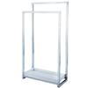 Kingston Brass SCC8261 Pedestal 2-Tier Steel Construction Towel-Rack with Wooden Case,33.63"L x 17.31"W x 7.81"H, Polished Chrome view 1