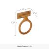 Design House Dalton Towel Ring, Concealed Mounting Hardware, Standard Wall Mount, Easy Installation, Wood, Honey Oak, 4 in L x 1.42 in W x 2.36 in H, Item 561191 view 2