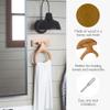 Design House Dalton Towel Ring, Concealed Mounting Hardware, Standard Wall Mount, Easy Installation, Wood, Honey Oak, 4 in L x 1.42 in W x 2.36 in H, Item 561191 view 3
