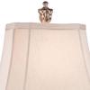 Regency Hill Traditional Country Cottage Table Lamp 25" High Antique Gold Leaves Petite Vase Off White Rectangular Shade Decor for Living Room Bedroom House Bedside Nightstand Home Office view 3