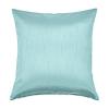 Aiking Home Solid Faux Silk Decorative Pillow Cover, Zipper Closure, 20 by 20 Inches, Aqua view 1