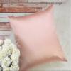Aiking Home Solid Faux Silk Decorative Pillow Cover, Zipper Closure, 20 by 20 Inches, Rose Pink view 2