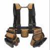 Dickies 4-Piece Carpenter's Rig, Padded Tool Belt Suspenders, Cooling Mesh, Leather Tool Belt, Steel Buckle, Grey/Tan, 3.8 lb. view 1