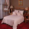 Tache 3 PC Solid Matelasse Super Soft Plush Terry Good Vibrations Blanket Bedspread Set in Tan, Twin view 1