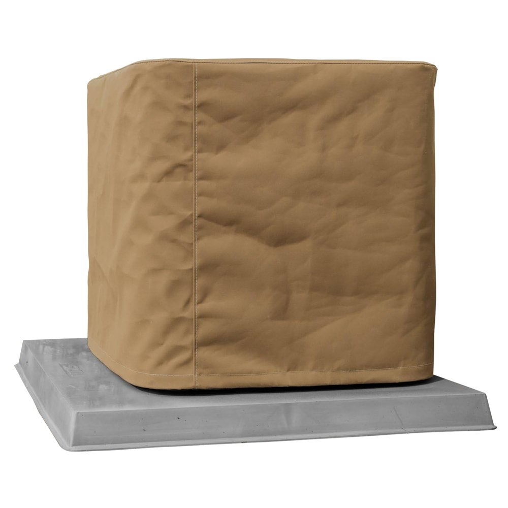 SugarHouse Outdoor Air Conditioner Cover - All-Weather, Waterproof Ultimate Canvas AC Protector, Made in The USA, 20-Year Warranty, Beige, 26 x 26 x 32 Inches