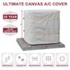 SugarHouse Outdoor Air Conditioner Cover - All-Weather, Waterproof Ultimate Canvas AC Protector, Made in The USA, 20-Year Warranty, Gray, 26 x 26 x 32 Inches view 2