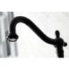 Kingston Brass KS1248AL Heritage Wall Mount Center Kitchen Faucet Lever Handle, 8-1/2", Brushed Nickel view 4