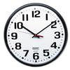 AbilityOne - NSN3897944 - Quartz Wall Clock Slimline - Plastic Frame - 12.75 in Diameter - Black Case/White Face view 1