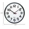 AbilityOne - NSN3897944 - Quartz Wall Clock Slimline - Plastic Frame - 12.75 in Diameter - Black Case/White Face view 2