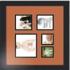 Art to Frames Double-Multimat-143-693/89-FRBW26079 Collage Photo Frame Double Mat with 1-4.5x5.5 and 2-2.5x2.5, 3.5x3.5 Openings and Satin Black Frame view 3