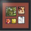 Art to Frames Double-Multimat-143-766/89-FRBW26079 Collage Photo Frame Double Mat with 1-4.5x5.5 and 2-2.5x2.5, 3.5x3.5 Openings and Satin Black Frame view 1