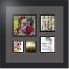 Art to Frames Double-Multimat-143-41/89-FRBW26079 Collage Photo Frame Double Mat with 1 - 4.5x5.5 and 2 - 2.5x2.5, 3.5x3.5 Openings and Satin Black Frame view 1