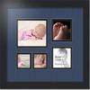 Art to Frames Double-Multimat-143-837/89-FRBW26079 Collage Photo Frame Double Mat with 1-4.5x5.5 and 2-2.5x2.5, 3.5x3.5 Openings and Satin Black Frame view 1