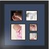 Art to Frames Double-Multimat-143-837/89-FRBW26079 Collage Photo Frame Double Mat with 1-4.5x5.5 and 2-2.5x2.5, 3.5x3.5 Openings and Satin Black Frame view 3