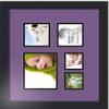 Art to Frames Double-Multimat-143-849/89-FRBW26079 Collage Photo Frame Double Mat with 1-4.5x5.5 and 2-2.5x2.5, 3.5x3.5 Openings and Satin Black Frame view 3