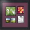 Art to Frames Double-Multimat-143-815/89-FRBW26079 Collage Photo Frame Double Mat with 1-4.5x5.5 and 2-2.5x2.5, 3.5x3.5 Openings and Satin Black Frame view 1