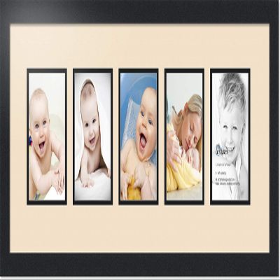 Art to Frames Double-Multimat-152-783/89-FRBW26079 33 by 11-Inch Picture Frame, 1.25-Inch Wide, Satin Black