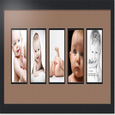 Art to Frames Double-Multimat-152-767/89-FRBW26079 33 by 11-Inch Picture Frame, 1.25-Inch Wide, Satin Black