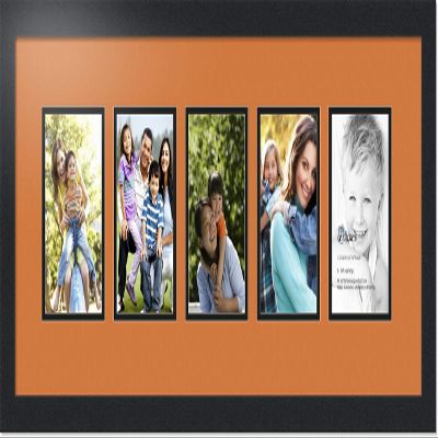 Art to Frames Double-Multimat-152-712/89-FRBW26079 33 by 11-Inch Picture Frame, 1.25-Inch Wide, Satin Black