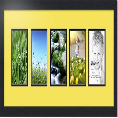 Art to Frames Double-Multimat-152-47R/89-FRBW26079 33 by 11-Inch Picture Frame, 1.25-Inch Wide, Satin Black