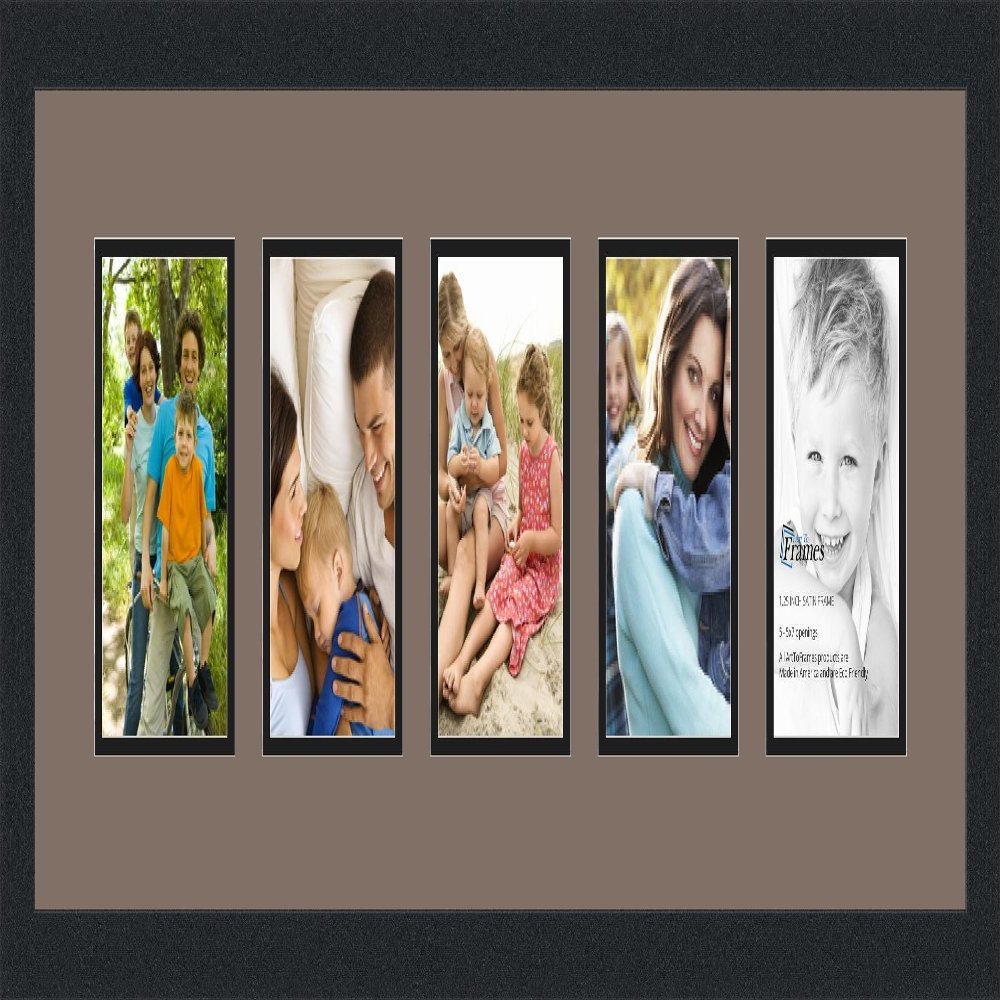 Art to Frames Double-Multimat-152-748/89-FRBW26079 33 by 11-Inch Picture Frame, 1.25-Inch Wide, Satin Black