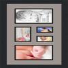 Art to Frames Double-Multimat-315-88/89-FRBW26079 Collage Photo Frame Double Mat with 1-3x5 and 2-2x3, 5x7 Openings and Satin Black Frame view 3