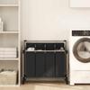 vidaXL Laundry Sorter with 4 Removable Bags, Durable Steel Frame, Convenient Handles and Castors, Easy Assembly, Efficient Organizer for Laundry Room or Closet, Black view 2