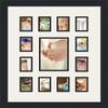 ArtToFrames Collage Photo Frame Double Mat with 1 - 4.75x6.75 and 12 - 2x3 Openings and Satin Black Frame view 3