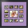 Art to Frames Double-Multimat-569-805/89-FRBW26079 Collage Photo Frame Double Mat with 1-4.75x6.75 and 12-2x3 Openings and Satin Black Frame view 1