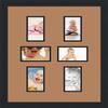 Art to Frames Double-Multimat-475-771/89-FRBW26079 Collage Photo Frame Double Mat with 6 - 3x5 Openings and Satin Black Frame view 1