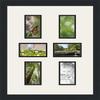 ArtToFrames Collage Photo Frame Double Mat with 6 - 3x5 Openings and Satin Black Frame view 1