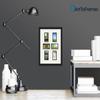 ArtToFrames Collage Photo Frame Double Mat with 6 - 3x5 Openings and Satin Black Frame view 2