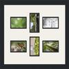 ArtToFrames Collage Photo Frame Double Mat with 6 - 3x5 Openings and Satin Black Frame view 3