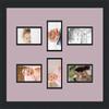 Art to Frames Double-Multimat-475-805/89-FRBW26079 Collage Photo Frame Double Mat with 6-3x5 Openings and Satin Black Frame view 3