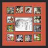 Art to Frames Double-Multimat-624-693/89-FRBW26079 Collage Photo Frame Double Mat with 1-8x10 and 12-4x4 Openings and Satin Black Frame view 3