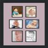 Art to Frames Double-Multimat-476-805/89-FRBW26079 Collage Photo Frame Double Mat with 6-4x5 Openings and Satin Black Frame view 1