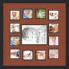 Art to Frames Double-Multimat-624-766/89-FRBW26079 Collage Photo Frame Double Mat with 1-8x10 and 12-4x4 Openings and Satin Black Frame view 3