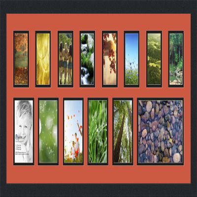 Art to Frames Double-Multimat-627-693/89-FRBW26079 35 by 15-Inch Picture Frame, 1.25-Inch Wide, Satin Black