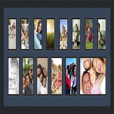 Art to Frames Double-Multimat-627-837/89-FRBW26079 35 by 15-Inch Picture Frame, 1.25-Inch Wide, Satin Black