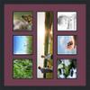 Art to Frames Double-Multimat-619-815/89-FRBW26079 Collage Photo Frame Double Mat with 1-5x20 and 6-6x6 Openings and Satin Black Frame view 3