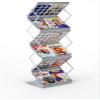 Displays2go Metal Portable Magazine Rack with 6 Pockets Canvas Carrying Bag - Silver (LRJNYA3SLV) view 2