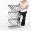 Displays2go Metal Portable Magazine Rack with 6 Pockets Canvas Carrying Bag - Silver (LRJNYA3SLV) view 4