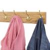 Solid Oak Coat Rack with Solid Brass Hat and Coat Style Hooks - Made in The USA (Golden Oak, 52" x 3.5" with 10 Hooks) view 3