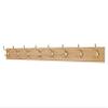 Solid Oak Coat Rack with Solid Brass Hat and Coat Style Hooks - Made in The USA (Natural, 41" x 3.5" with 8 Hooks) view 1