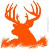 Deer Head Silhouette Buck Hunting Vinyl Wall Decal Sticker Art, Home Decor, Mural view 1