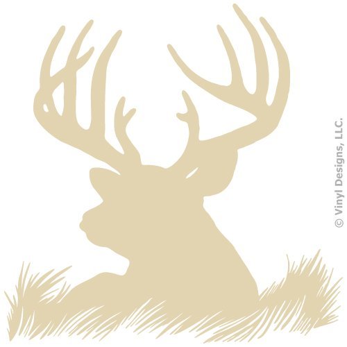 Deer Head Silhouette Buck Hunting Vinyl Wall Decal Sticker Art, Home Decor, Mural