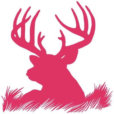 Deer Head Silhouette Buck Hunting Vinyl Wall Decal Sticker Art, Home Decor, Mural