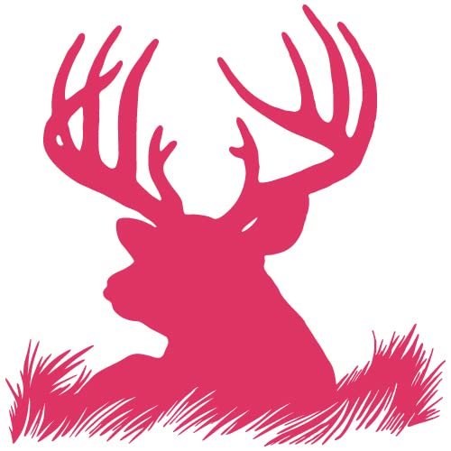 Deer Head Silhouette Buck Hunting Vinyl Wall Decal Sticker Art, Home Decor, Mural