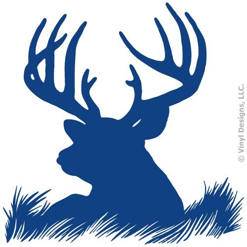 Deer Head Silhouette Buck Hunting Vinyl Wall Decal Sticker Art, Home Decor, Mural